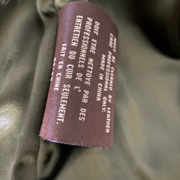 Andrew Marc Leather Moro Jacket Olive - Picture 6 of 16
